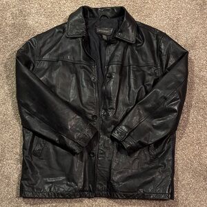 Banana Republic Men's Black Leather Jacket
